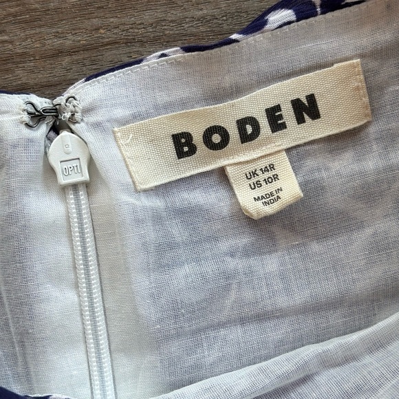 Boden halter dress, navy and white, size 10 - Picture 4 of 16